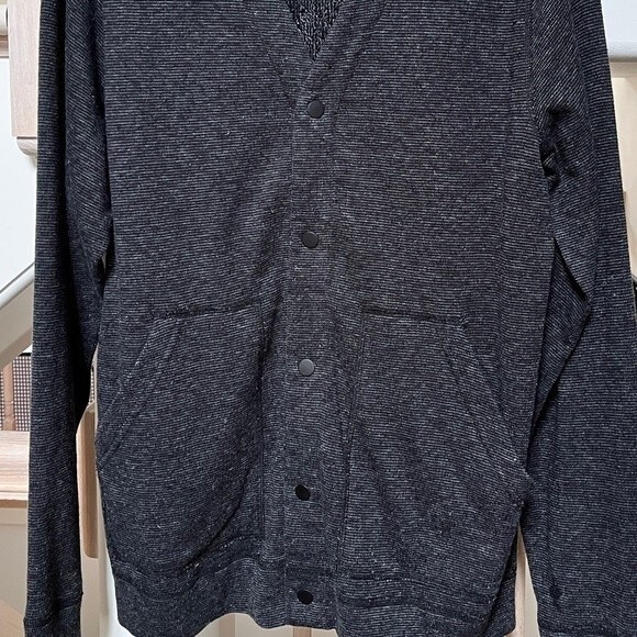 Wings+Horns Knit Mixed Pile Cardigan in Medium Black M - Picture 5 of 10